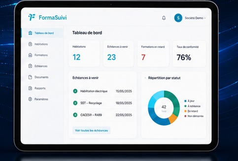 Interface du logiciel FormaSuivi